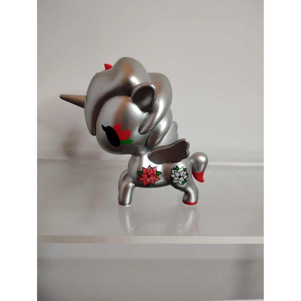Tokidoki Unicorno Holiday Series Silver Poinsettia Vinyl Figure Collectible